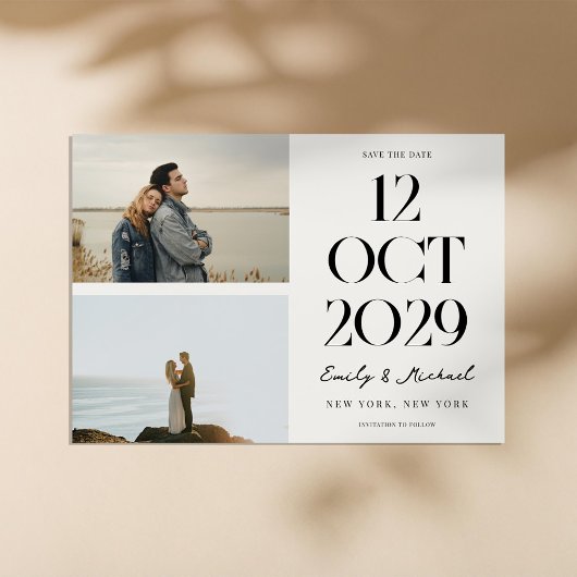 Modernes Chic-Foto Save The Date