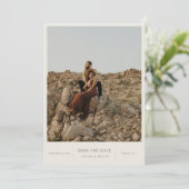 Modernes Chic-Foto Save The Date (Stehend Vorderseite)