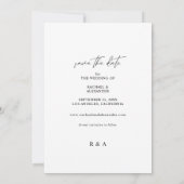 Modernes Chic-Foto Save the Date Einladung (Rückseite)