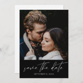 Modernes Chic-Foto Save the Date Einladung (Vorne/Hinten)
