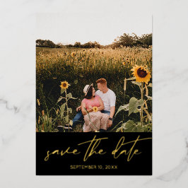 Modernes Chic-Foto Save the Date Folieneinladung