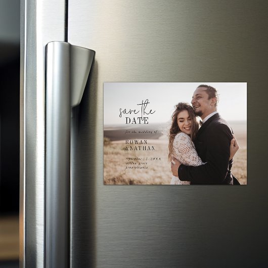 Modernes Chic-Foto Save the Date Magneteinladung