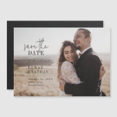 Modernes Chic-Foto Save the Date Magneteinladung (Vorne/Hinten)
