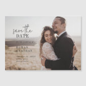 Modernes Chic-Foto Save the Date Magneteinladung (Vorderseite)