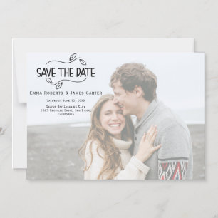 Modernes Chic-Foto Speichern Sie das Date Magnet