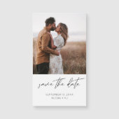Modernes Chic Foto Verti W Save the Date Magnet SM (Vorderseite)