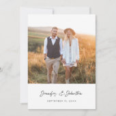 Modernes Chic Foto Verti W Save the Date V2 Einladung (Vorderseite)