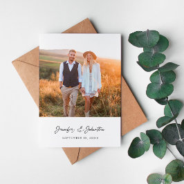 Modernes Chic Foto Verti W Save the Date V2 Einladung