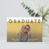 Modernes Chic Foto Virtual Abschluss Einladung (Stehend Vorderseite)