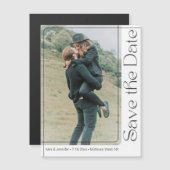 Modernes Chic Frame Foto speichern Datums-Magnet Magnetkarte (Vorne/Hinten)