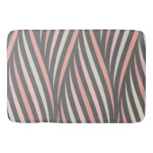 Modernes Chic Girly Pink Grau Abstraktes Muster Badematte (Vorderseite)