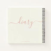 Modernes Chic Girly Trendy Script Personal Diary Notizblock (Rückseite)