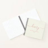 Modernes Chic Girly Trendy Script Personal Diary Notizblock (Innenseite)