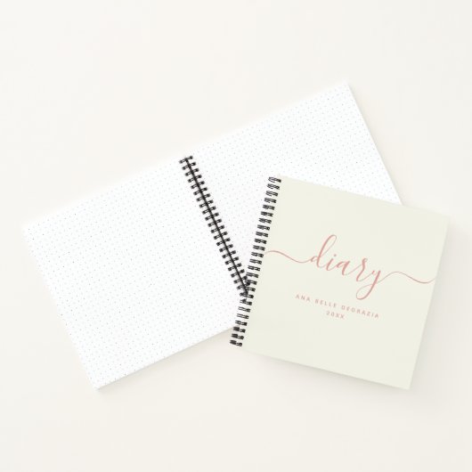 Modernes Chic Girly Trendy Script Personal Diary Notizblock (Innenseite)