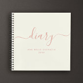 Modernes Chic Girly Trendy Script Personal Diary Notizblock
