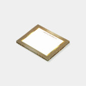 Modernes Chic-Glitter-Goldweißes personalisiertes Post-it Klebezettel (angewinkelt)