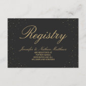 Modernes Chic Gold auf schwarzen Geschenkkartei ge Begleitkarte (Vorderseite)