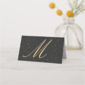 Modernes Chic-Gold auf schwarzen Platzkarten (Rückseite)