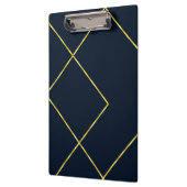 Modernes Chic Gold Metal Geometric Muster Klemmbrett (Links)