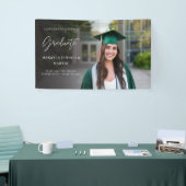 Modernes Chic H Foto 2 Graduate Banner - Schwarz (Messeveranstaltung)