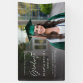Modernes Chic H Foto 2 Graduate Banner - Schwarz (Vertikal)