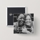Modernes Chic Herzstück Beste Freunde Besties BEST Button (Vorne & Hinten)
