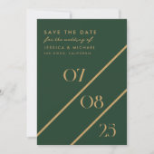 Modernes Chic Hochzeitstag Save the Date (Vorderseite)