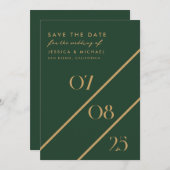 Modernes Chic Hochzeitstag Save the Date (Vorne/Hinten)