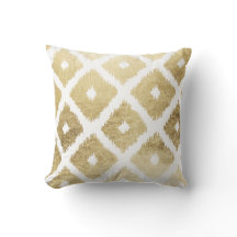 Modernes Chic-Imitat-Goldblatt ikat Muster
