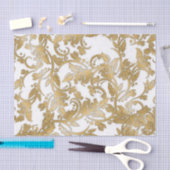 Modernes Chic-Imitatgoldweiße Glitter-Blumen Seidenpapier (Handwerk)