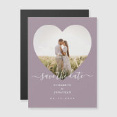 Modernes Chic Lavender Wedding Foto Save the Date Magneteinladung (Vorne/Hinten)