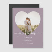 Modernes Chic Lavender Wedding Foto Save the Date Magnetkarte (Vorne/Hinten)