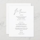 Modernes Chic-Menü mit Grau und Weiß (Vorne/Hinten)