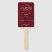 Modernes Chic Minimal Foto Hochzeitsprogramm Fächer (Rückseite)