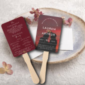 Modernes Chic Minimal Foto Hochzeitsprogramm Fächer