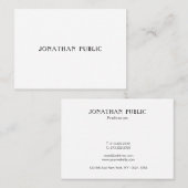 Modernes Chic Minimalistisches Template Trendy Ele Visitenkarte (Vorne/Hinten)