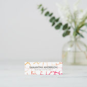 Modernes Chic-Muster Mini Visitenkarte (Stehend Vorderseite)