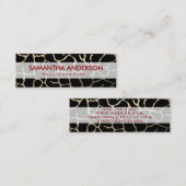 Modernes Chic-Muster Mini Visitenkarte (Vorne/Hinten)