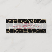 Modernes Chic-Muster Mini Visitenkarte (Rückseite)