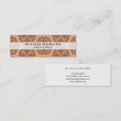 Modernes Chic-Muster Mini Visitenkarte (Vorne/Hinten)