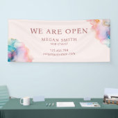 Modernes Chic Pastel Alcohol Ink Banner (Messe)