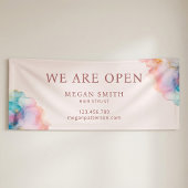 Modernes Chic Pastel Alcohol Ink Banner