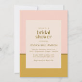 Modernes Chic Pink und Mustard Yellow Brautparty Einladung (Vorderseite)