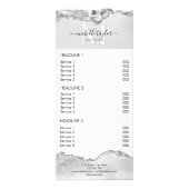 Modernes Chic Preis List Service Monogram Silver Werbekarte (Vorne)