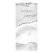 Modernes Chic Preis List Service Monogram Silver Werbekarte (Hinten)