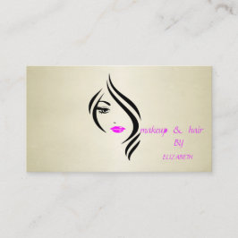 Modernes Chic professionell - Makeup & Haar Visitenkarte