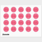 Modernes Chic Rosa Rote Sparkle Freundlichkeit Gal Runder Aufkleber (Blatt)