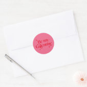 Modernes Chic Rosa Rote Sparkle Freundlichkeit Gal Runder Aufkleber (Umschlag)