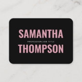 Modernes Chic Rosa und Weiß Beruflich Visitenkarte (Vorderseite)