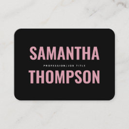 Modernes Chic Rosa und Weiß Beruflich Visitenkarte